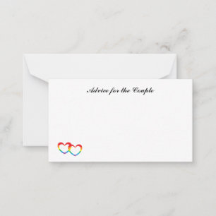 "Rainbow Double Hearts" Mini Notes Advieskaart