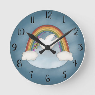 Rainbow Dove Wall klok