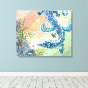 Rainbow Dragon Art Canvas Afdruk