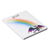 Rainbow Dragon - Gepersonaliseerde naam Notitieblok (Schuin)