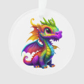 Rainbow Dragon Ornament (voorkant)