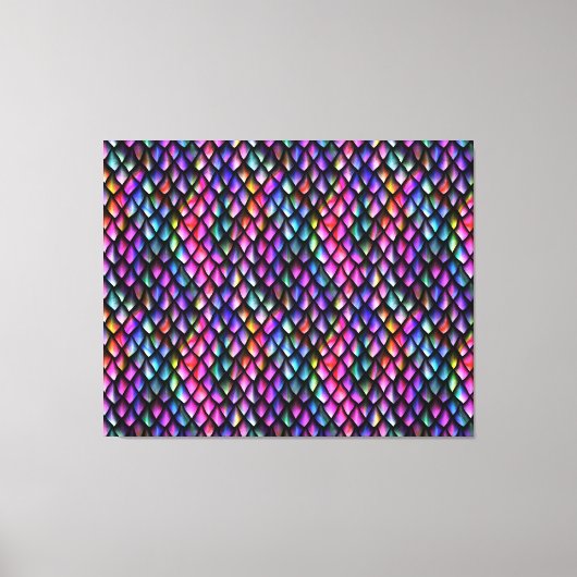 Rainbow Dragon Scales Canvas afdrukken (Voorkant)