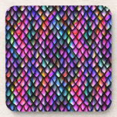 Rainbow Dragon Scales Dessous de verre à dos de li (Devant)