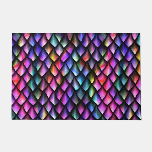 Rainbow Dragon Scales Doormat Deurmat (Voorkant)