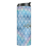 Rainbow Dragon Scales Gemstone Monogram Thermosbeker (Gedraaid links)