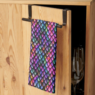 Rainbow Dragon Scales Kitchen Towel Theedoek