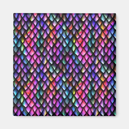 Rainbow Dragon Scales Magnet Magneet (Voorkant)