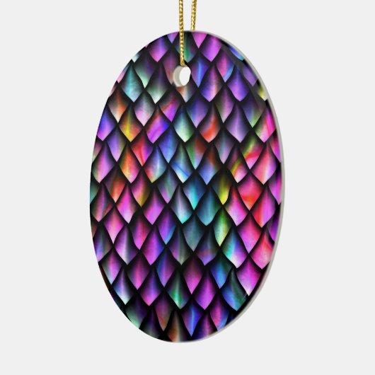 Rainbow Dragon Scales Ornament (Links)