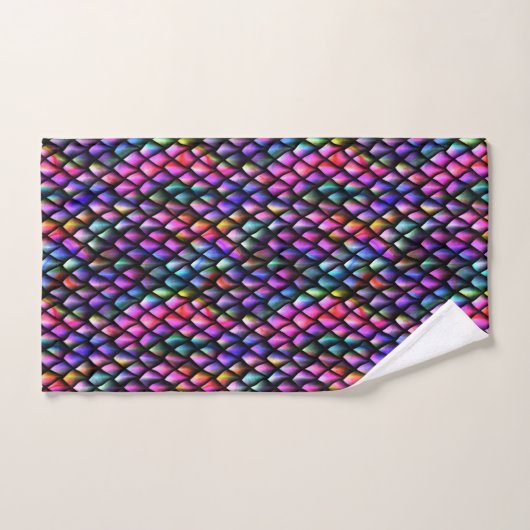Rainbow Dragon Scales Towel Set Bad Handdoek (Handdoek)