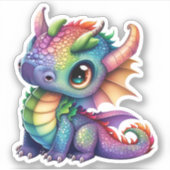 Rainbow Dragon Sticker (Voorkant)