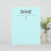 Rainbow Dragonfly Briefhoofd Sjabloon (Staand voorkant)