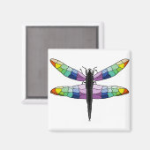 Rainbow Dragonfly magneet (Voorkant / Achterkant)