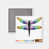 Rainbow Dragonfly magneet (Voorkant / Achterkant)