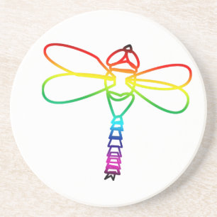 Rainbow Dragonfly-Onderzetter Zandsteen Onderzetter