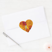 Rainbow Dragonfly op amber en fuschia Hart Sticker (Envelop)