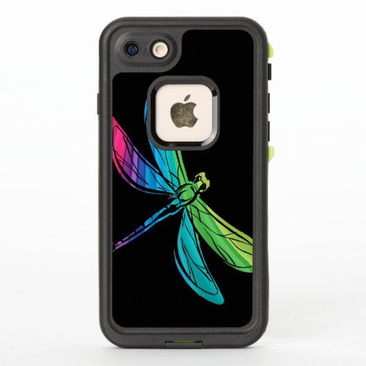 Rainbow Dragonfly op Black (Achterkant)