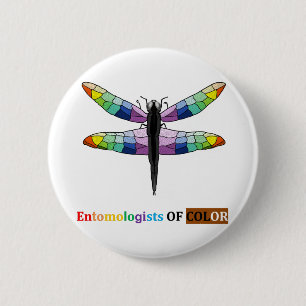 Rainbow Dragonfly Ronde Button 5,7 Cm