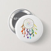 Rainbow Dream Catcher Ronde Button 5,7 Cm (Voorkant /achterkant)