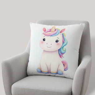 Rainbow Dream Unicorn Coussin