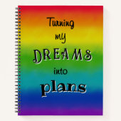Rainbow Dreams plans Customize Notebook Journal Notitieboek (Voorkant)