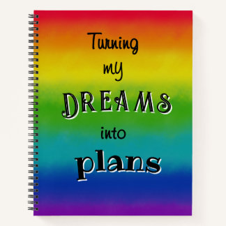 Rainbow Dreams plans Customize Notebook Journal Notitieboek