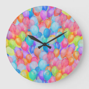 Rainbow Dreams: Waterverf ballonkunst Grote Klok