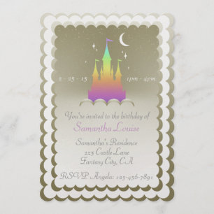 Rainbow Dreamweaver Castle in the Clouds Birthday Kaart