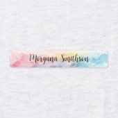 Rainbow Dreamy Abstracte Pastels Naam Kalligrafie Labels (Design 1)