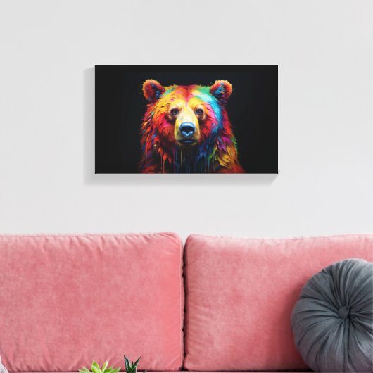 Rainbow Drip Beer Canvas Afdruk (Insitu (Woonkamer))