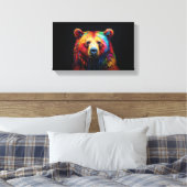 Rainbow Drip Beer Canvas Afdruk (Insitu (Slaapkamer))