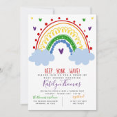 Rainbow Drive Par Baby shower Invitation (Devant)