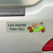 Rainbow Driving Fast Bumpersticker (Op auto)