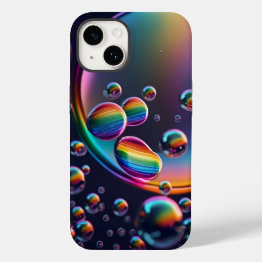Rainbow Droplet Hoesje-Mate iPhone Case (Achterkant)