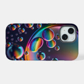 Rainbow Droplet iPhone Case 15 Hoesje (Achterkant horizontaal)