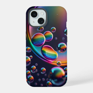 Rainbow Droplet iPhone Case 15 Hoesje