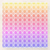 Rainbow drups Pattern Boho Glazen Onderzetter (Voorkant)