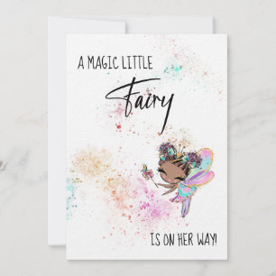 *~* Rainbow Dust Baby Girl Fairy Shower Invitation