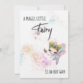 ** Rainbow Dust Fairy Baby shower uitnodiging (Voorkant)