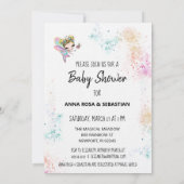** Rainbow Dust Fairy Baby shower uitnodiging (Achterkant)