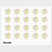 Rainbow Easter Bunny en Chick Vierkante Sticker (Vel)