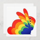 Rainbow Easter Bunny - Pasen Feestdagenkaart (Voorkant / Achterkant)