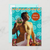 Rainbow Easter Feestdagenkaart (Voorkant / Achterkant)