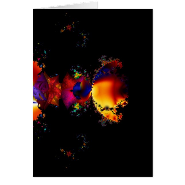 Rainbow Eclipse Fractal Art Card (Voorkant)