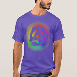 Rainbow Electronic Dance Music DJ (45 rpm) adapter T-shirt