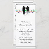 Rainbow Elegance Groom Wedding Programme (Devant / Derrière)