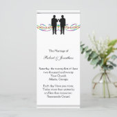 Rainbow Elegance Groom Wedding Programme (Debout devant)