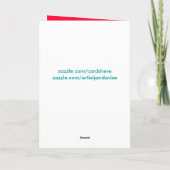 Rainbow Elephant carte d'anniversaire personnalisé (Dos)