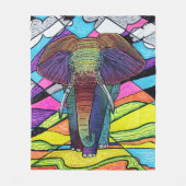 Rainbow Elephant Fleece Blanket Deken (Voorkant)