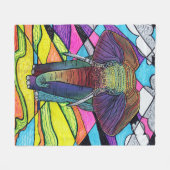 Rainbow Elephant Fleece Blanket Deken (Voorkant (Horizontaal))