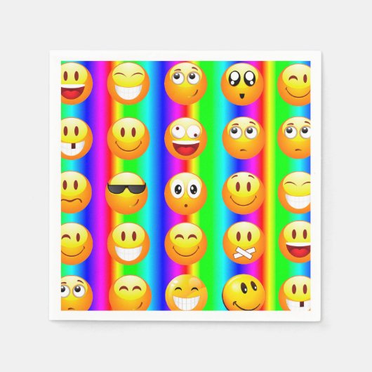 rainbow emoji napkins servetten (Voorkant)